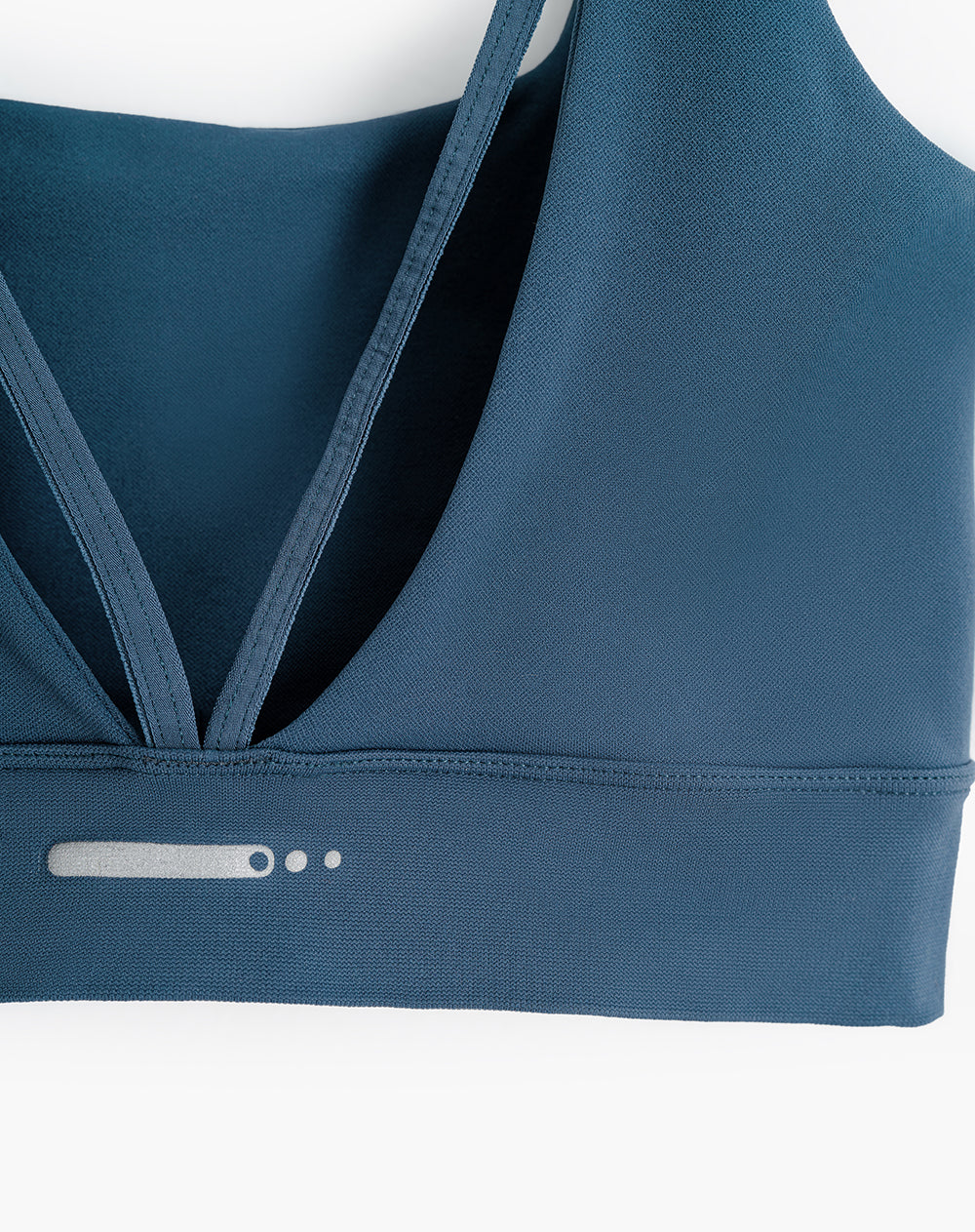 Top deportivo soporte medio seamless antibacterial azul