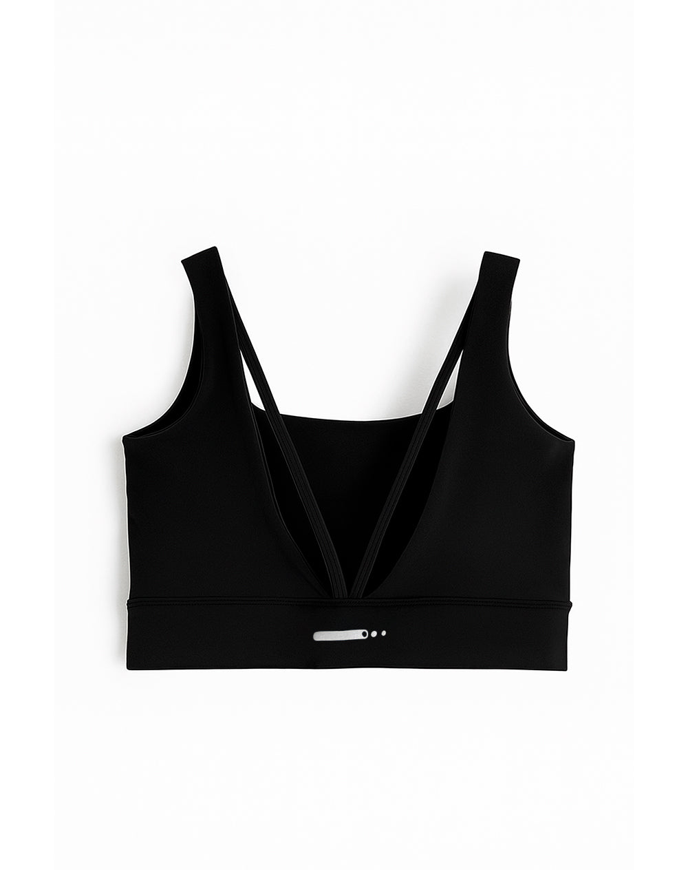 Top deportivo soporte medio seamless negro