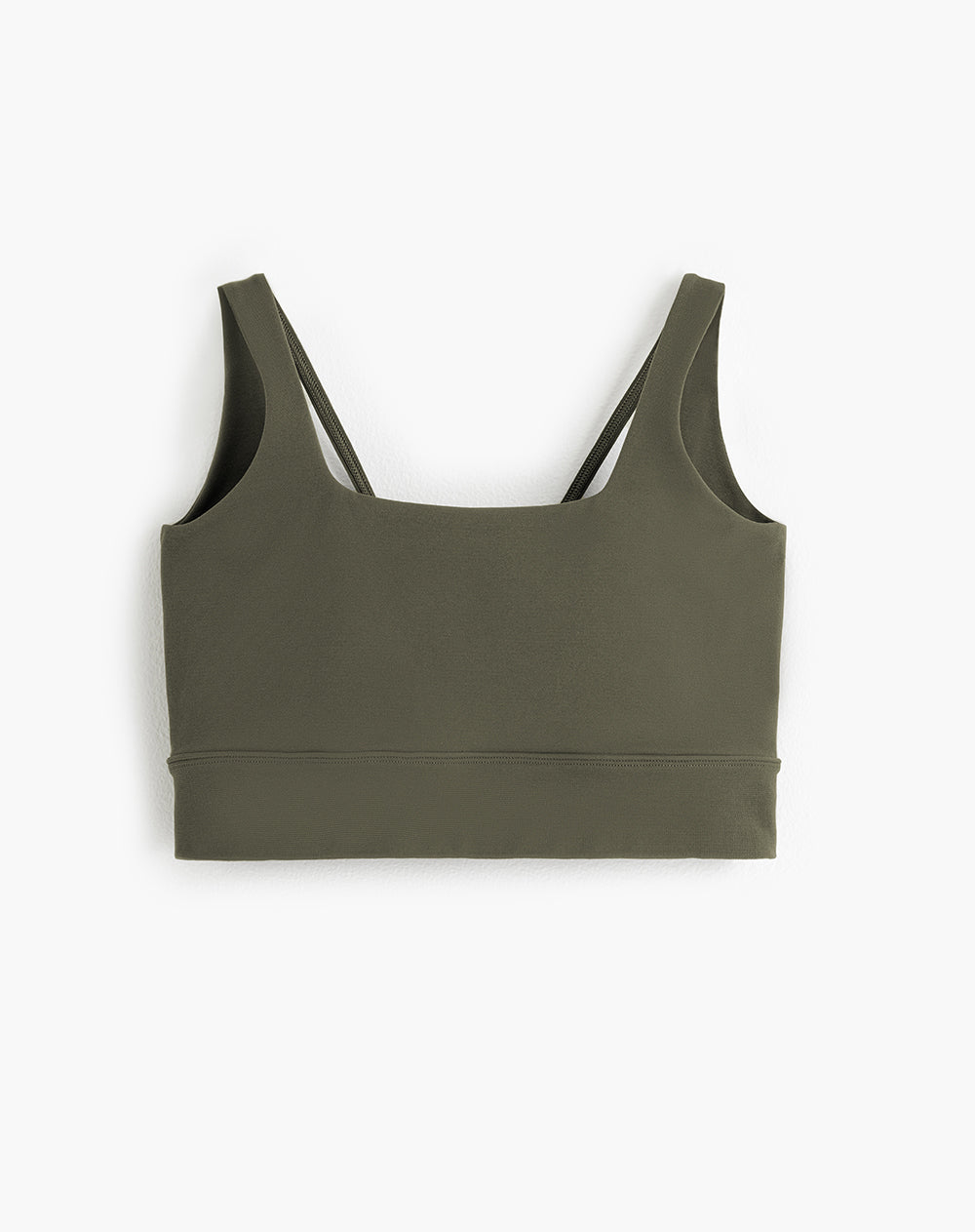 Top deportivo soporte medio seamless antibacterial verde