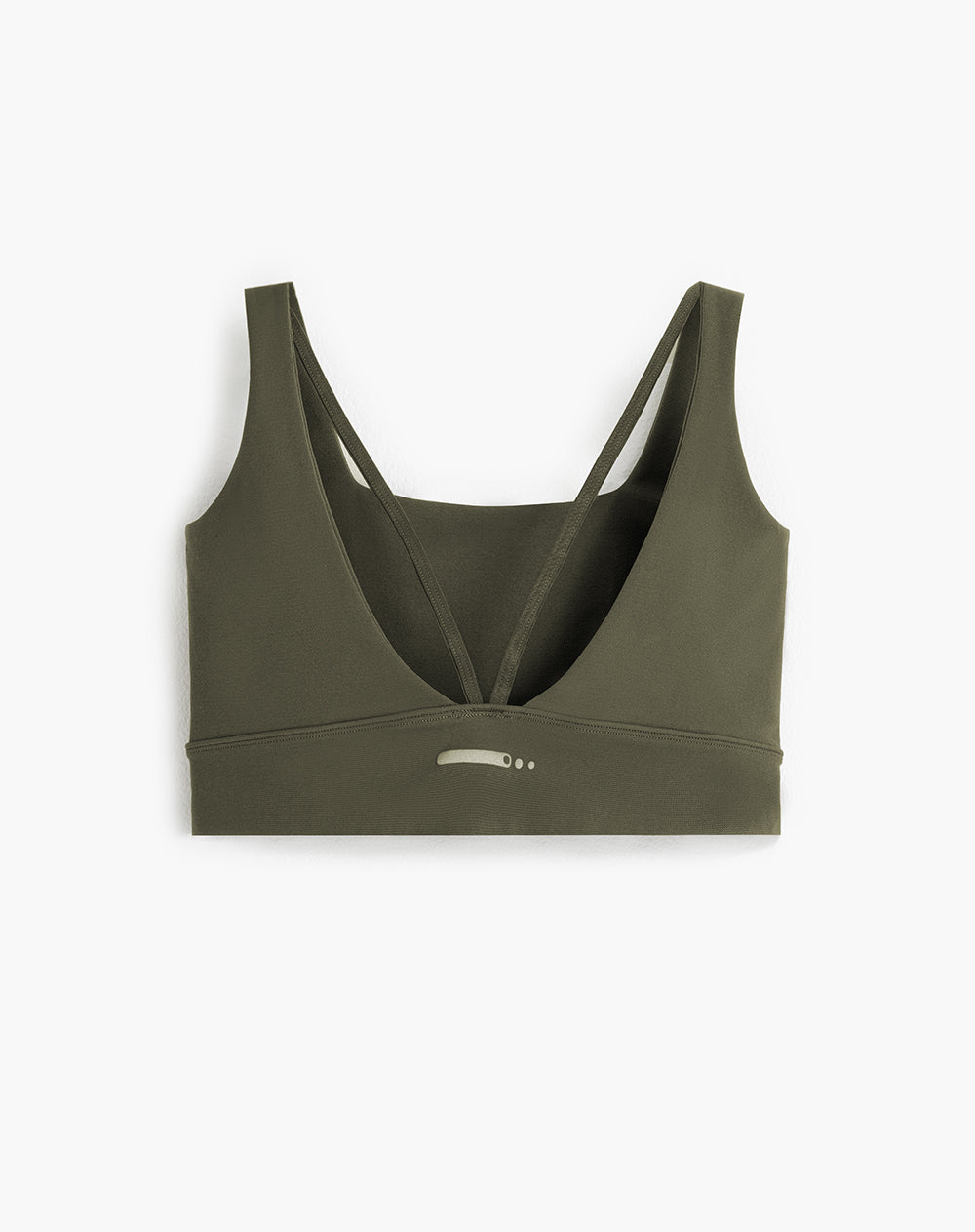 Top deportivo soporte medio seamless antibacterial verde