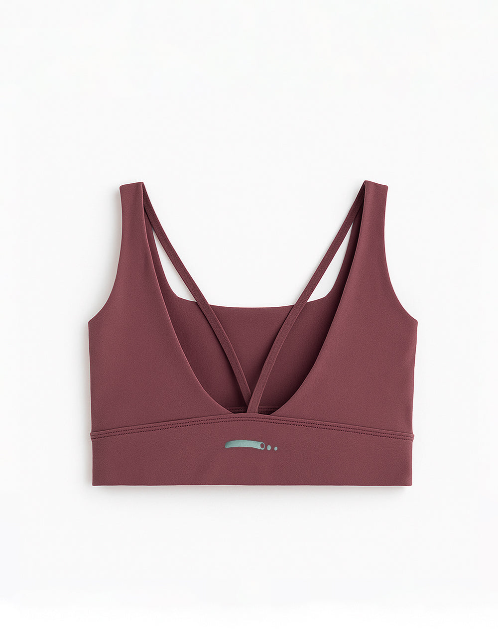 Top deportivo soporte medio seamless vino tinto