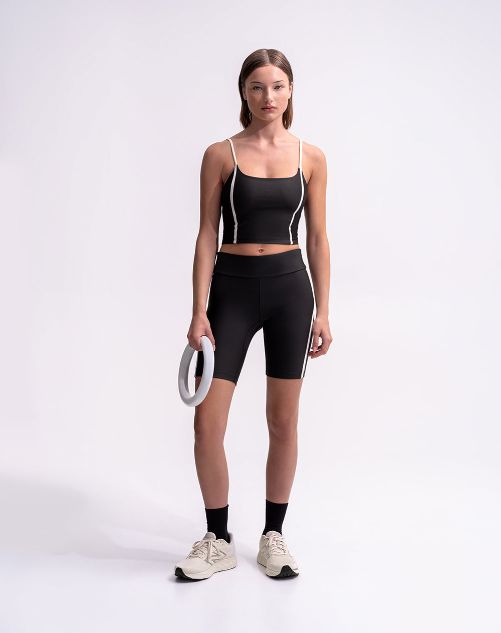 Biker deportivo control humedad negro mujer