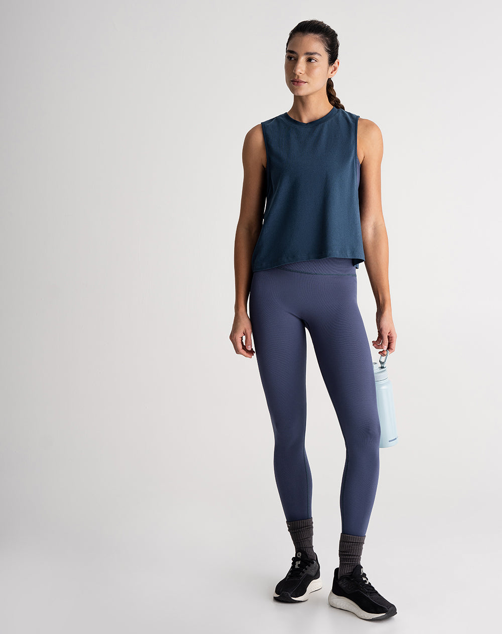 Camiseta esqueleto deportiva mujer transpirable azul