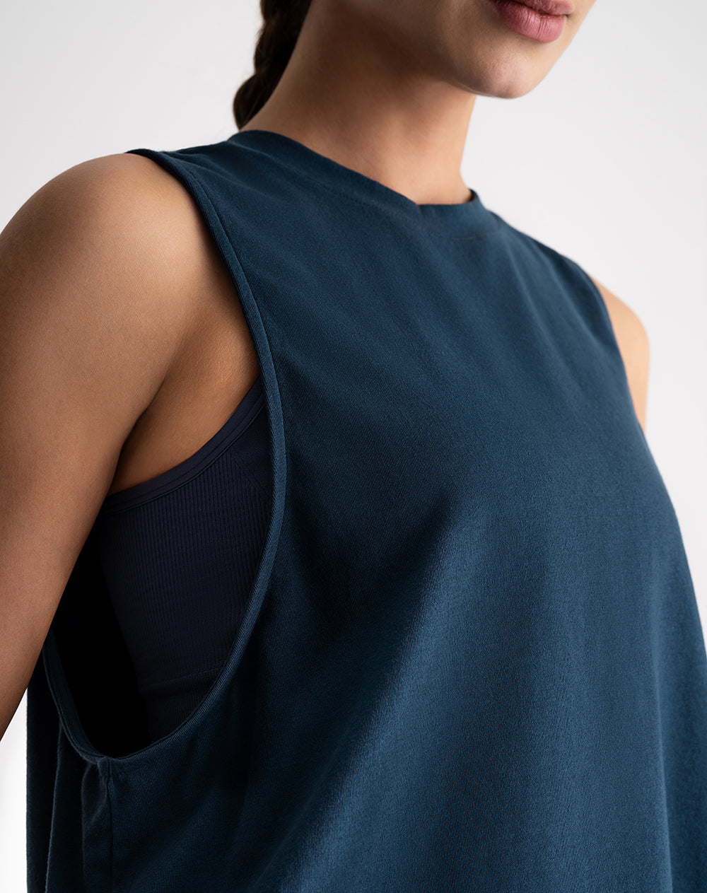 Camiseta esqueleto deportiva mujer transpirable azul