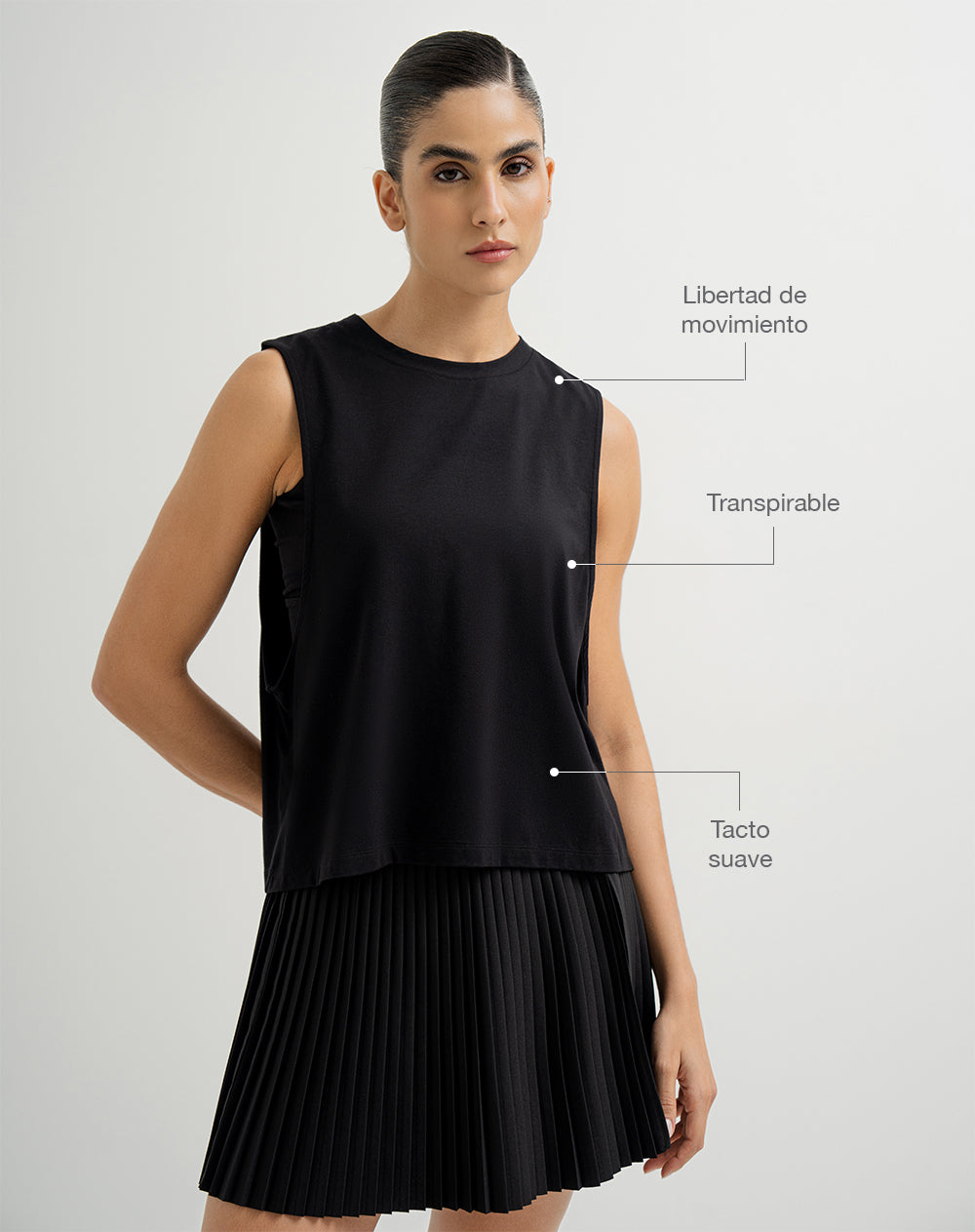 Camiseta esqueleto deportiva transpirable negra mujer