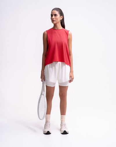 Camiseta esqueleto deportiva transpirable roja mujer