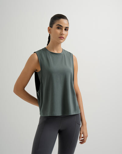 Camiseta esqueleto deportiva mujer fibra biodegradable verde