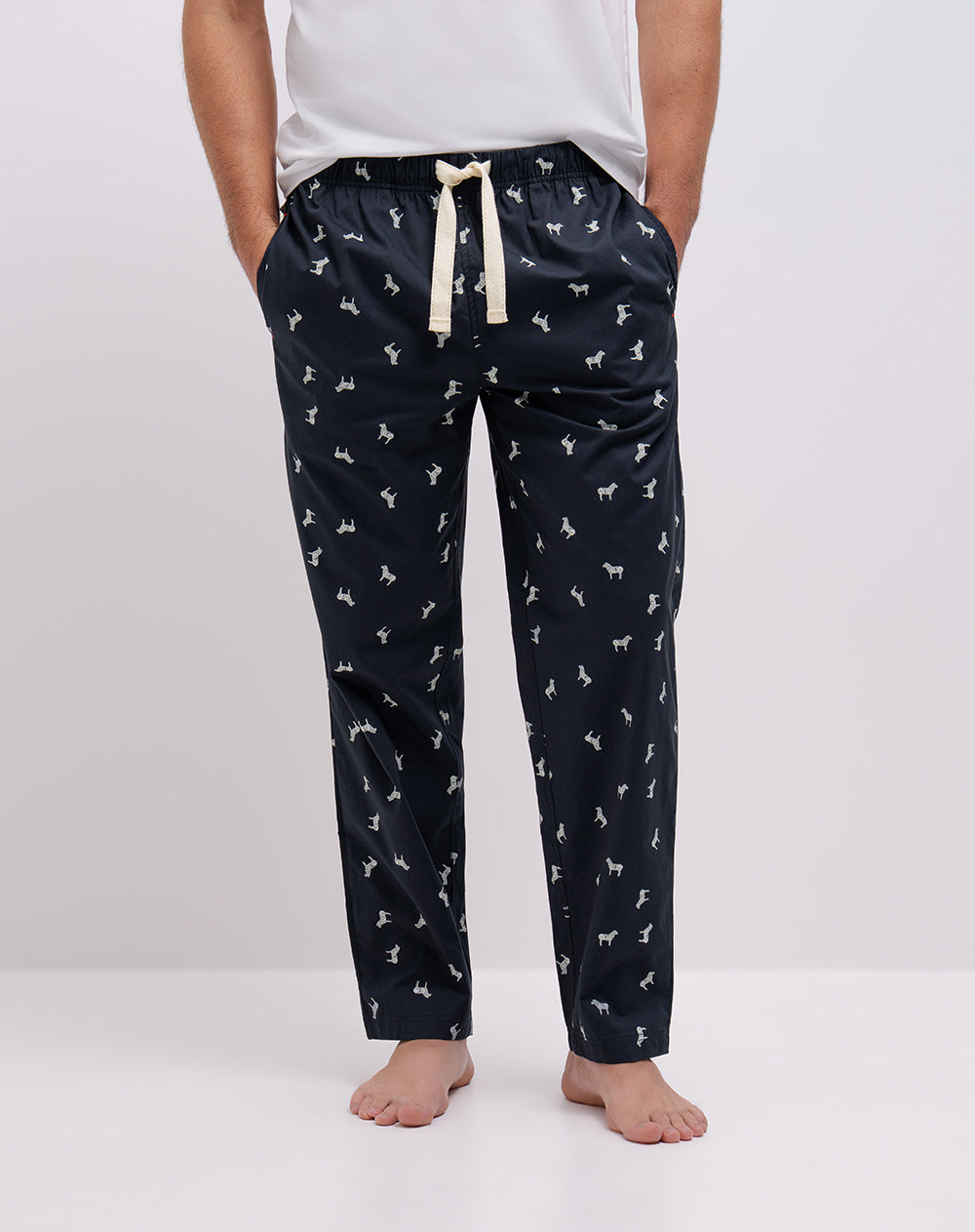 Pantalón de pijama algodón estampado hombre