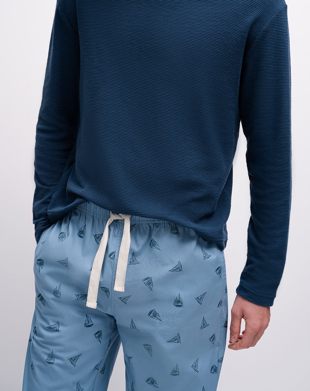 Pantalón de pijama algodón estampado hombre