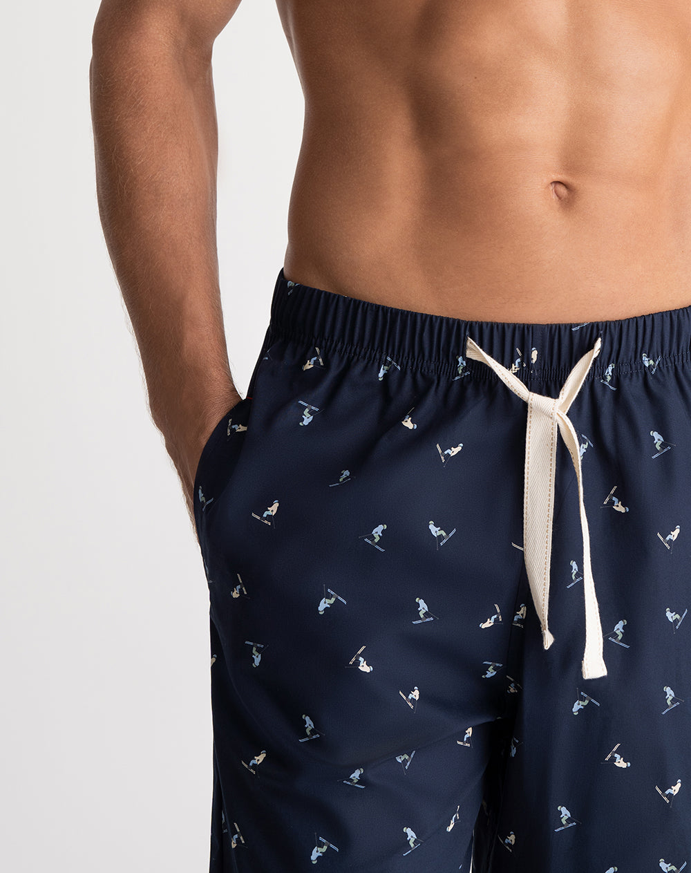 Pantalón de pijama hombre algodón largo estampado