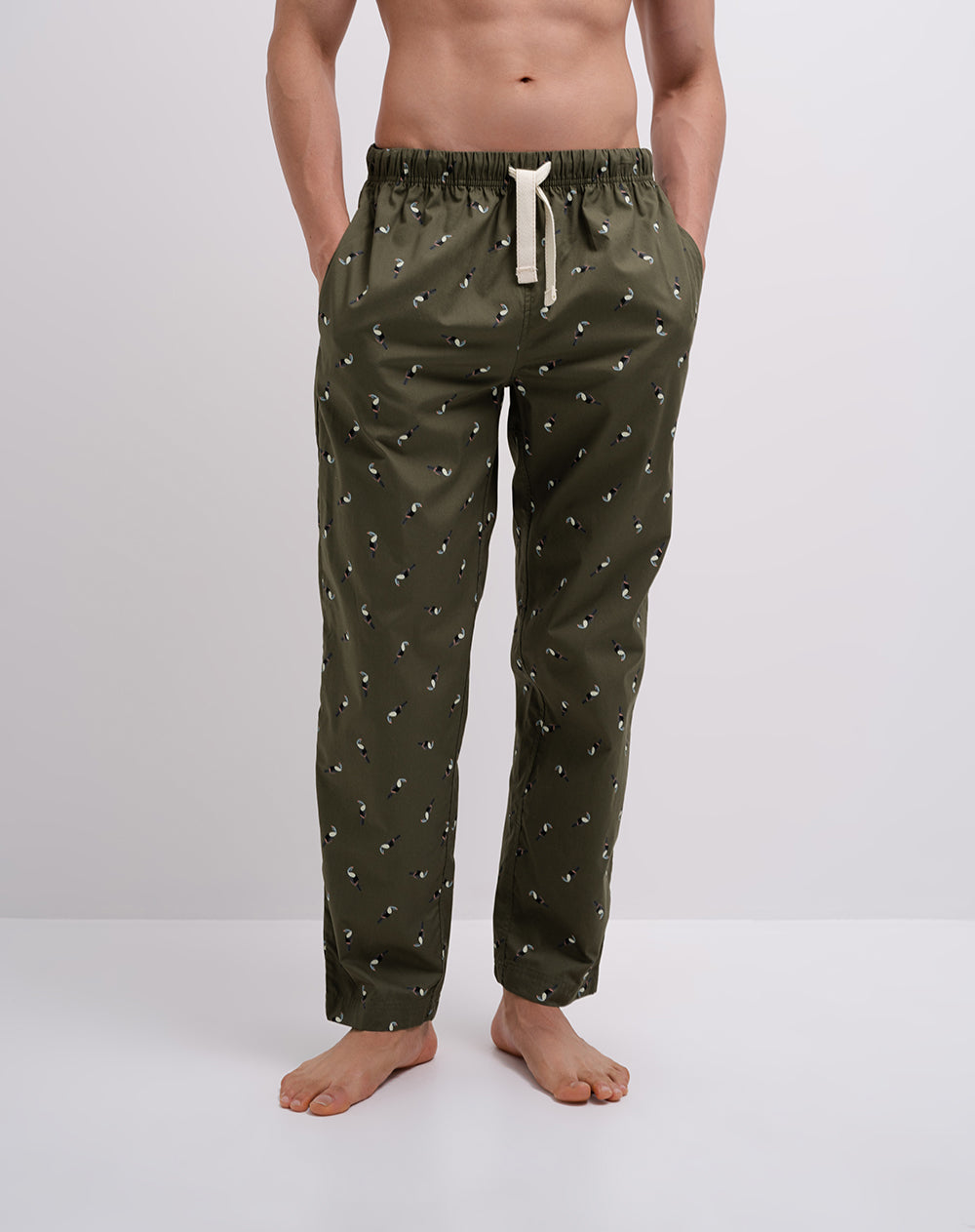 Pantalón de pijama algodón estampado hombre