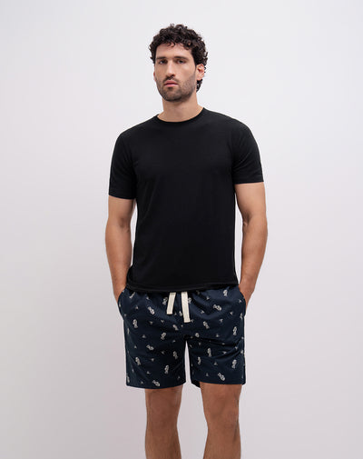Bermuda de pijama estampada hombre