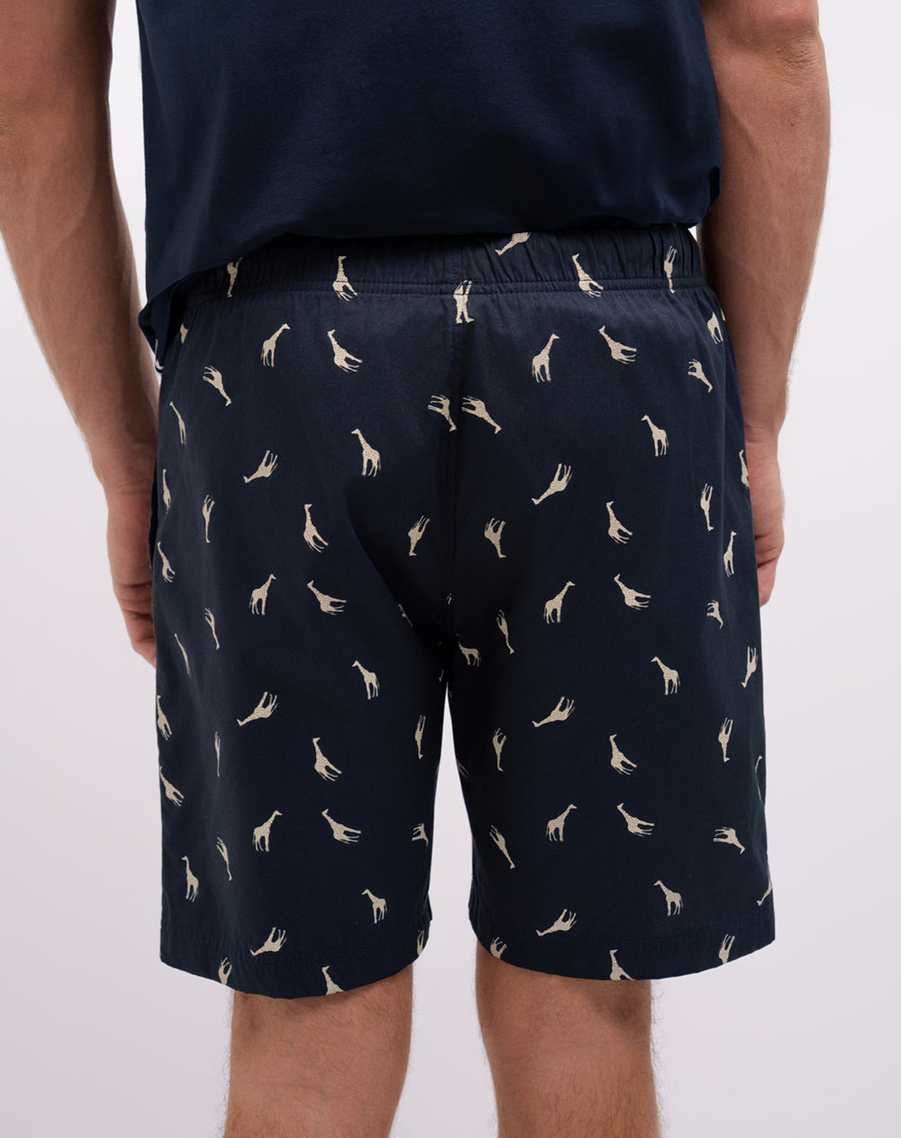 Bermuda regular fit azul estampada