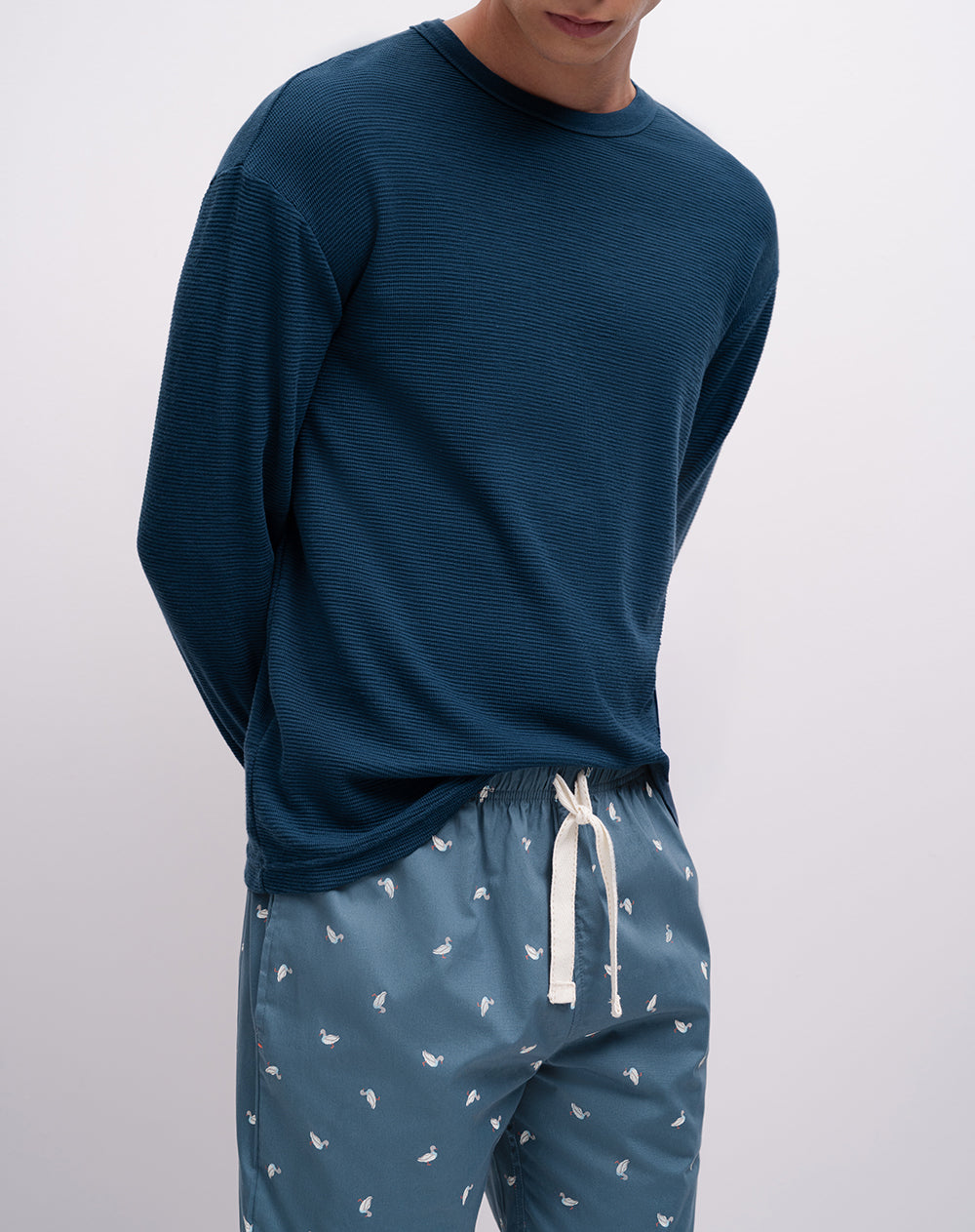 Bermuda de pijama algodón estampada hombre