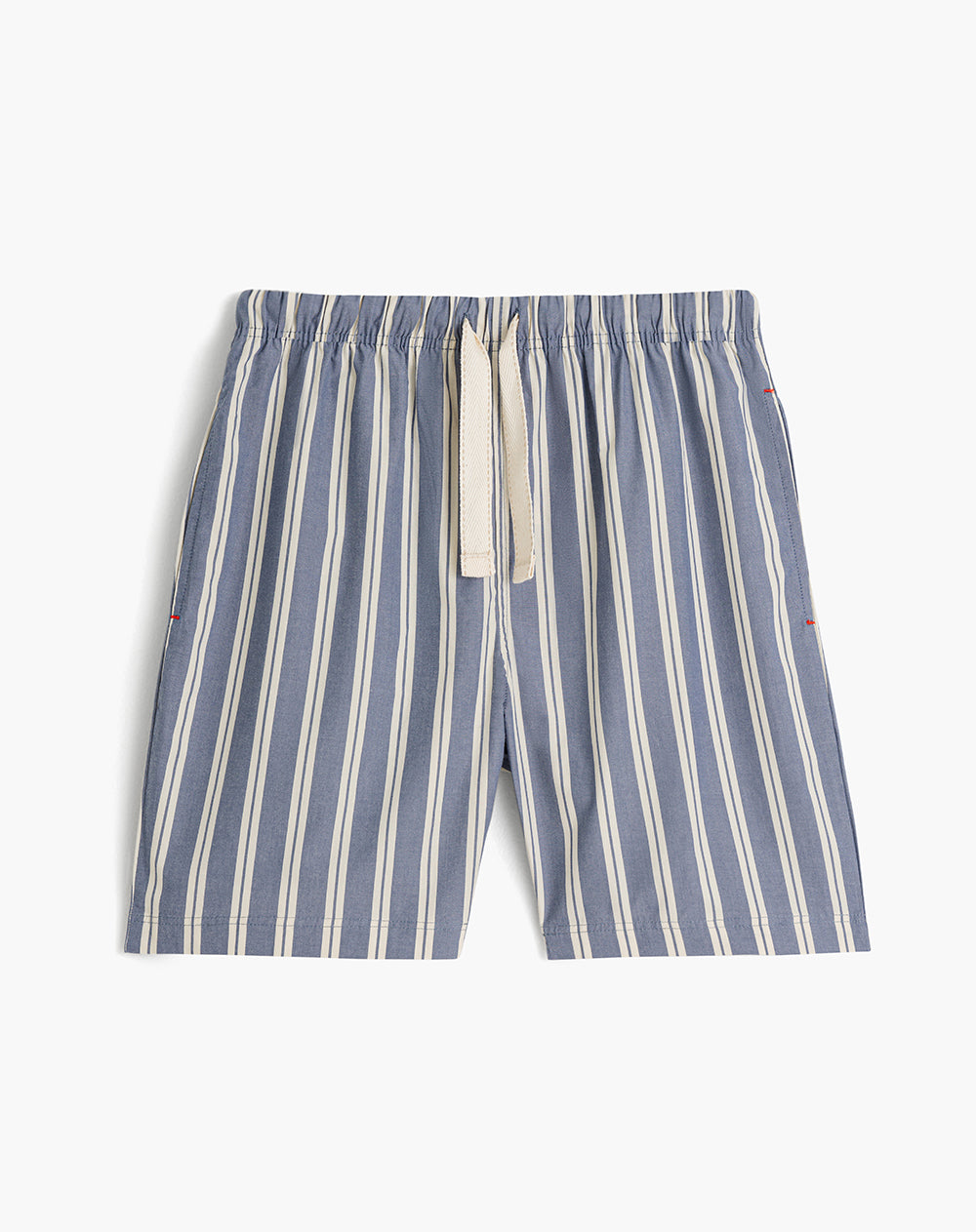 Bermuda regular fit azul con rayas