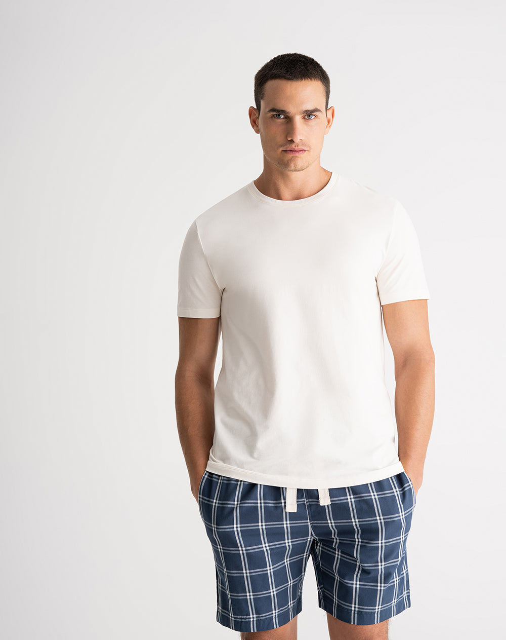 Bermuda regular fit verde cuadros