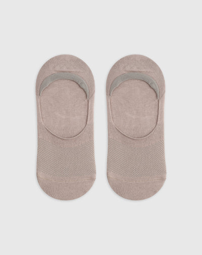 Medias para mujer baletas protección empeine caqui