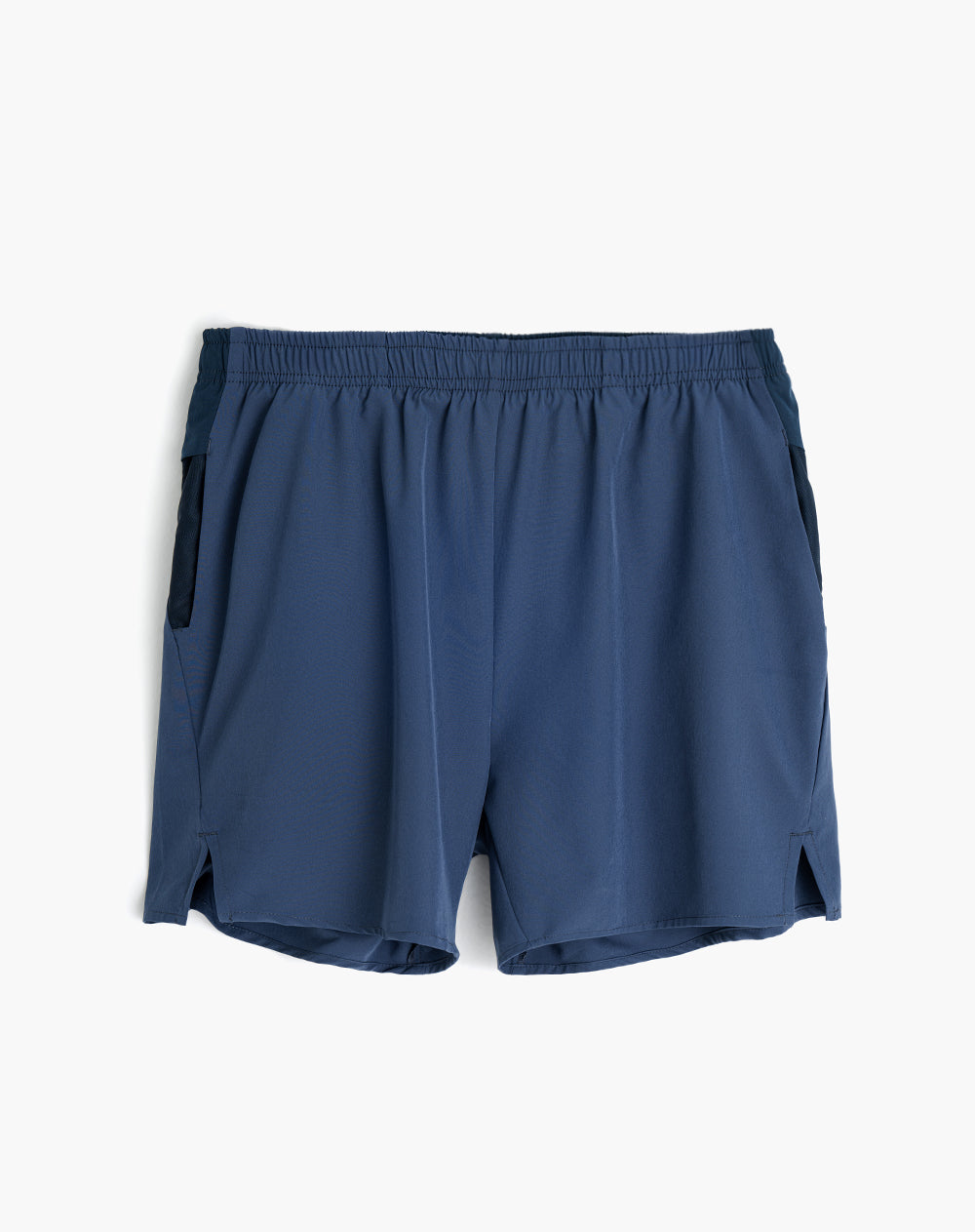 Pantaloneta deportiva malla interna azul hombre