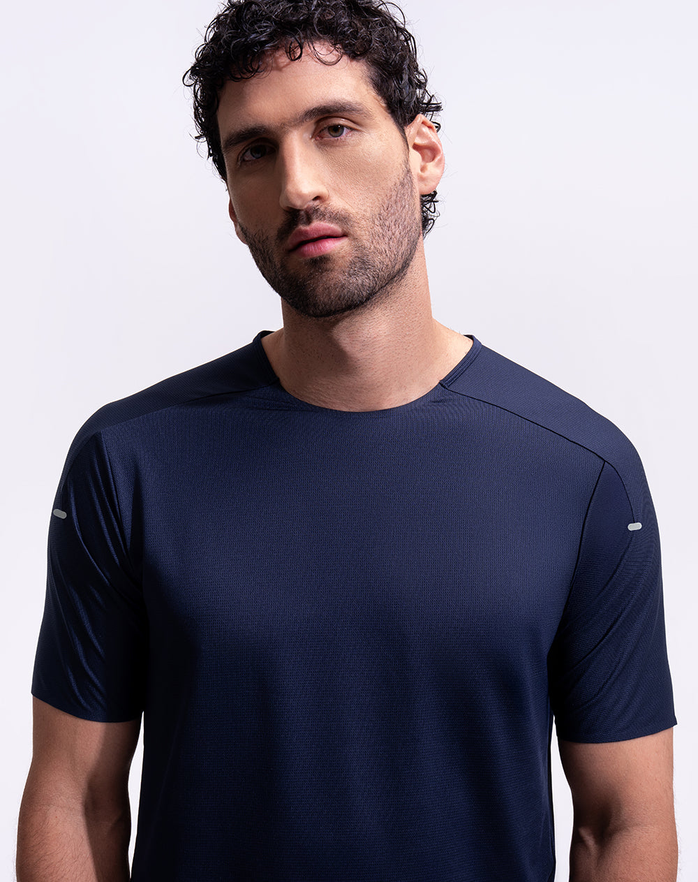 Camiseta deportiva control humedad azul hombre