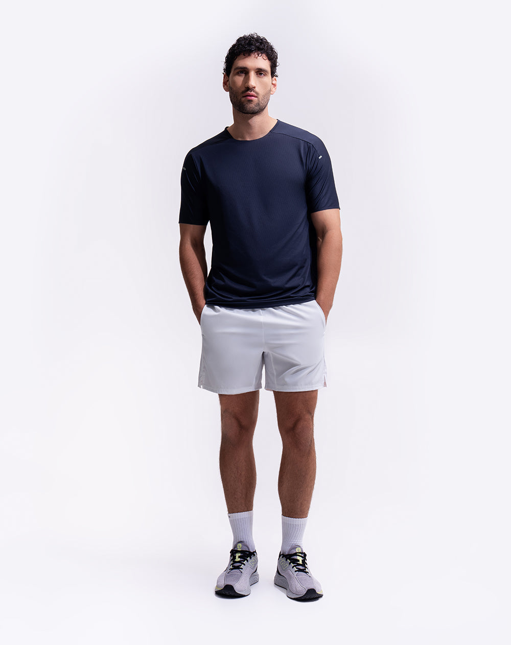 Camiseta deportiva control humedad azul hombre