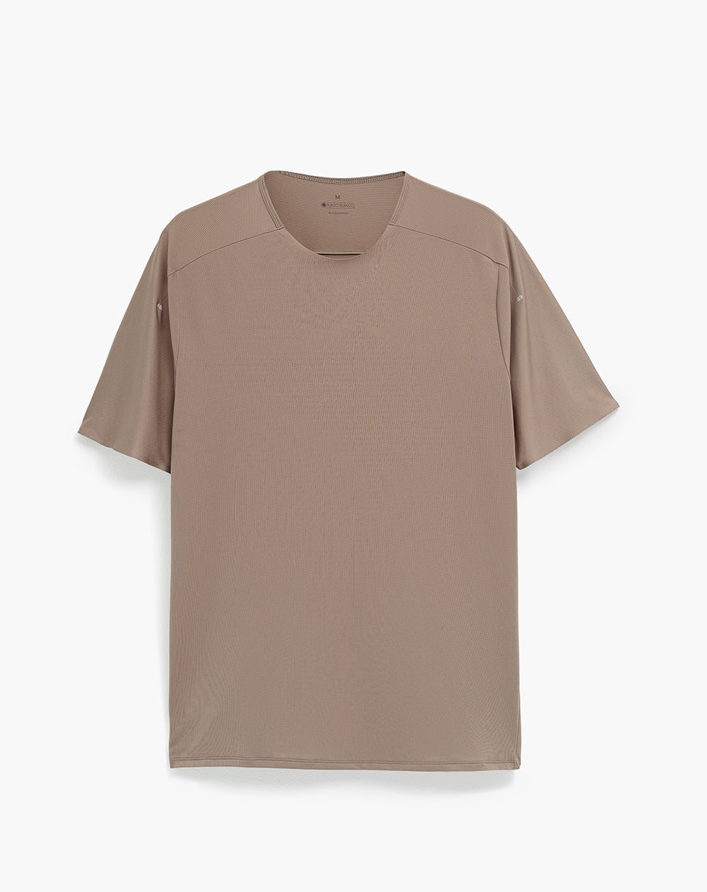 Camiseta deportiva control humedad café hombre