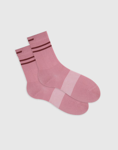 Medias deportivas mujer largas secado rápido rosadas