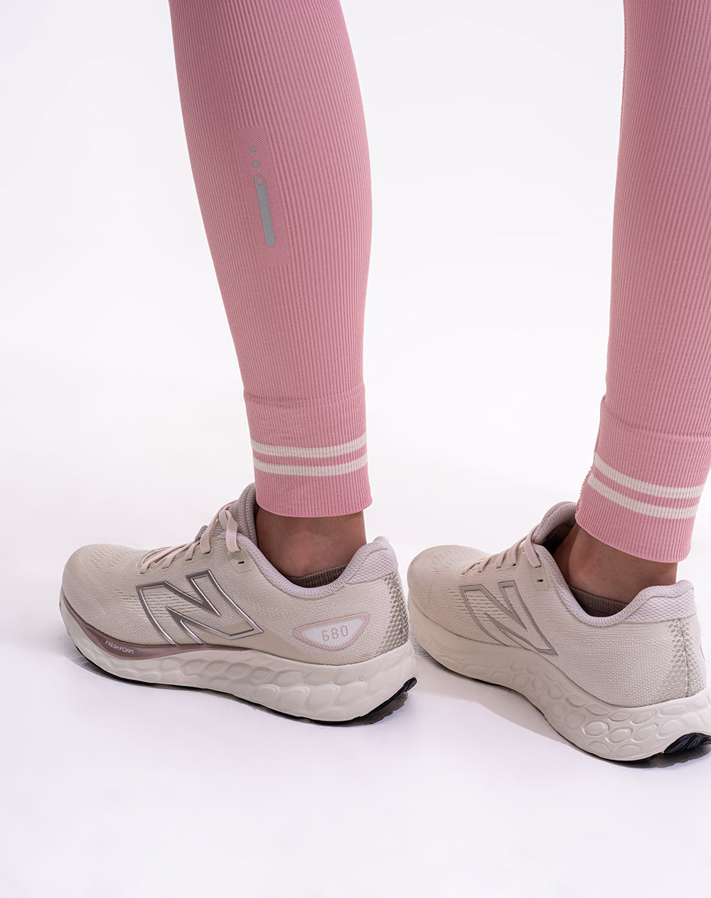 Legging deportivo seamless control abdomen rosado mujer