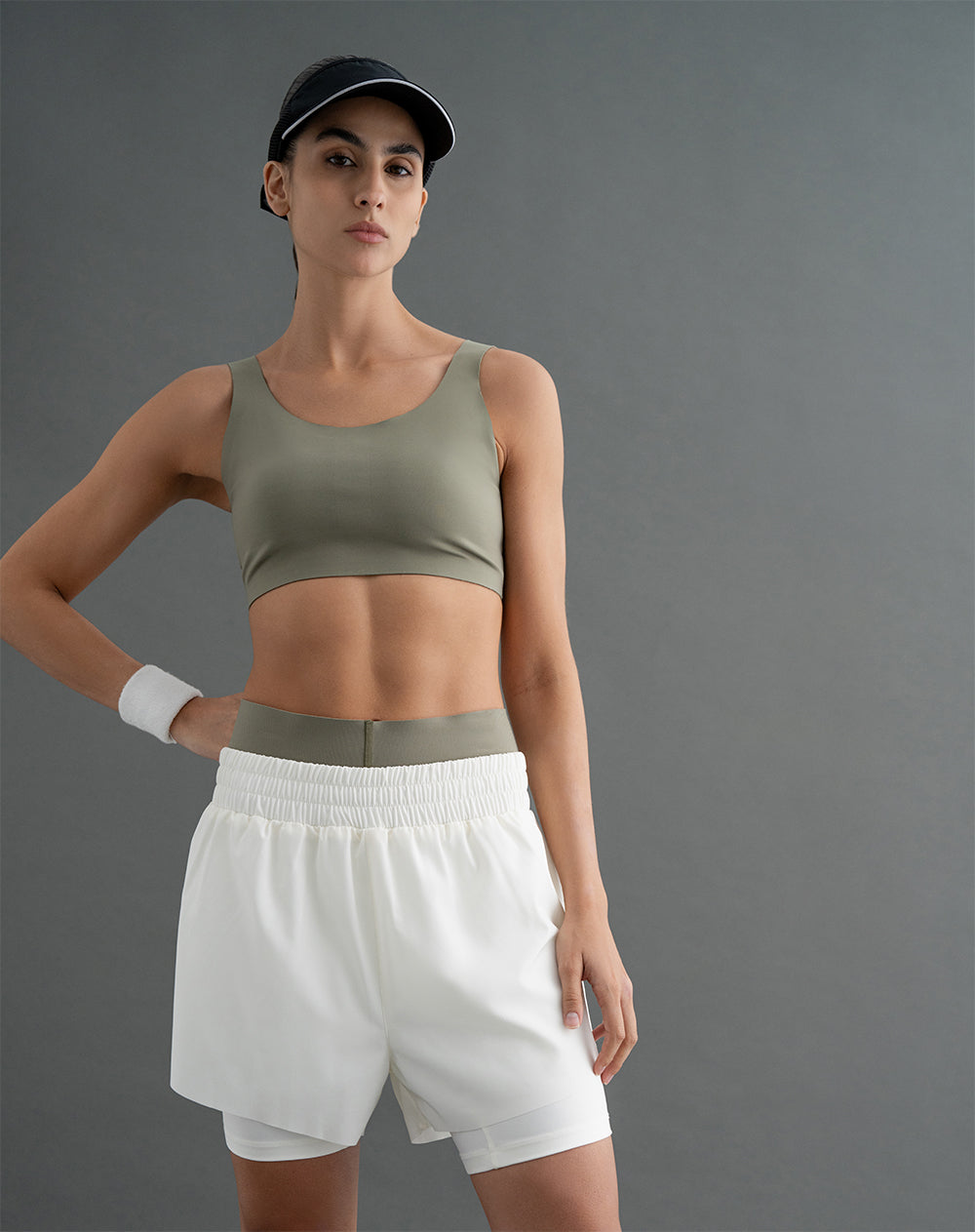 Short deportivo ciclista interno habano para mujer