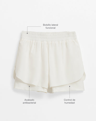 Short deportivo ciclista interno habano mujer