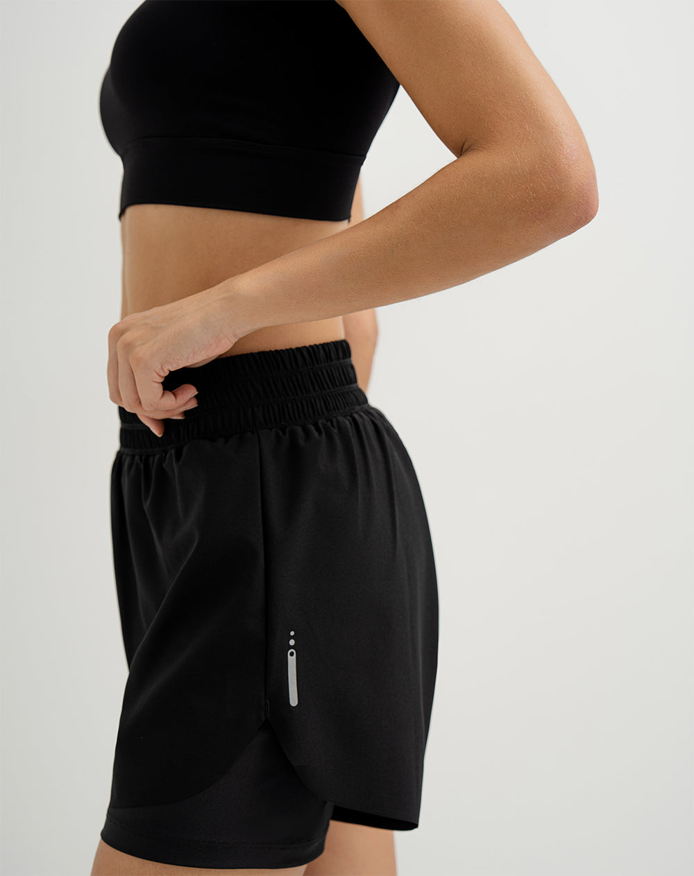 Short deportivo ciclista interno negro para mujer