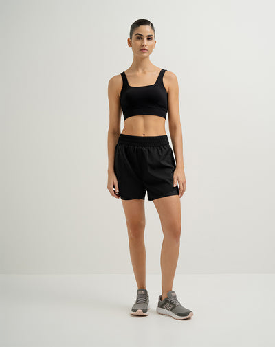 Short deportivo ciclista interno negro mujer