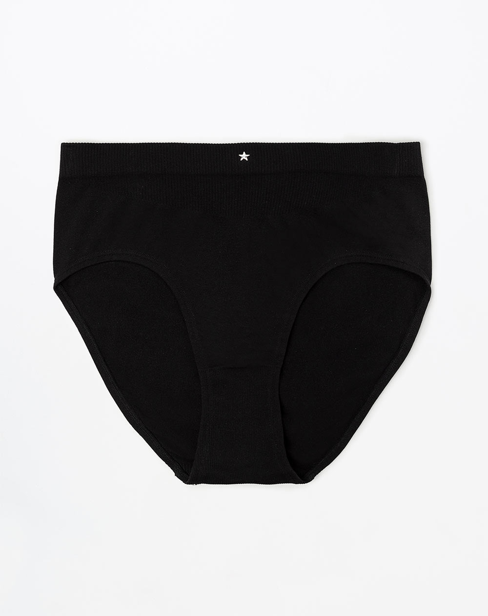 Panty Zoom clasico sin costuras tiro medio negro