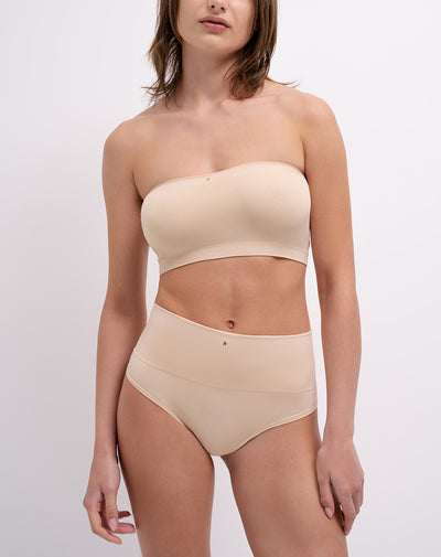 Panty brasilero seamless tiro alto habano