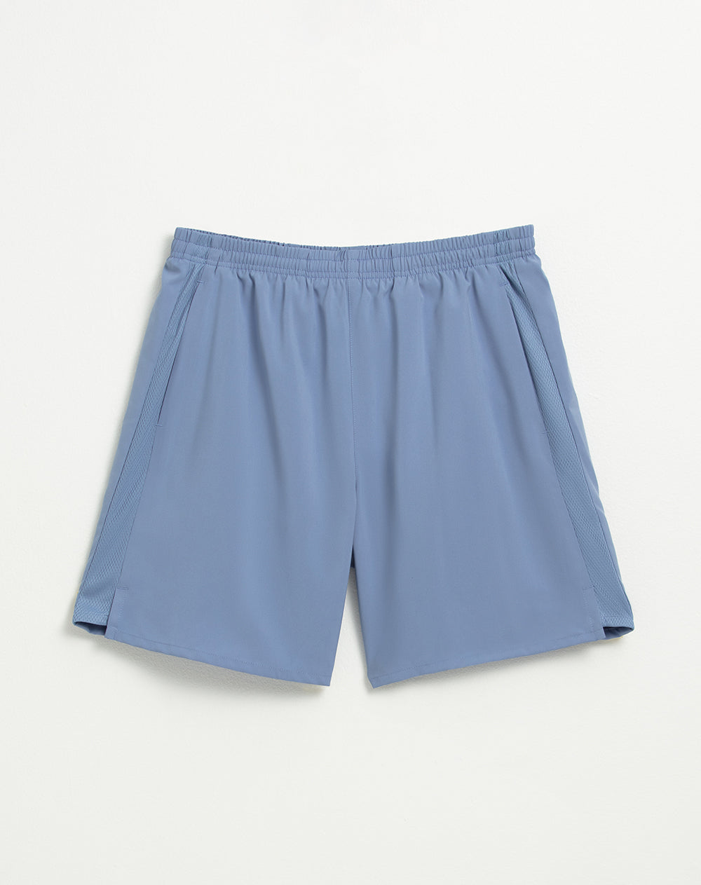 Pantaloneta deportiva con malla interna azul para hombre