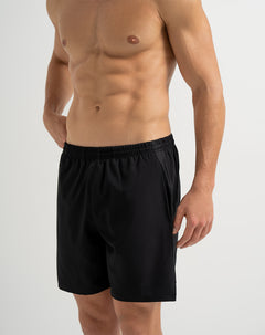 Pantaloneta deportiva secado rápido negra hombre
