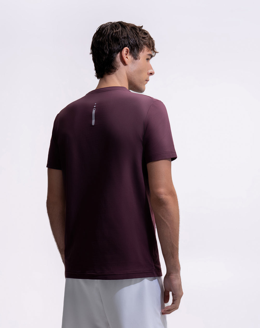 Camiseta regular manga corta vino tinto hombre