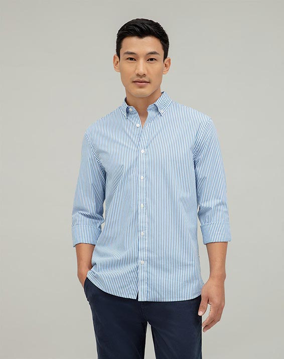 Camisetas de hombre manga larga Color Azul, compra online