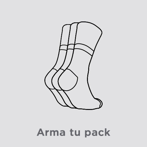 Calcetines de media pantorrilla con 5 dedos - Pack de 3 pares para Hombre y  Mujer